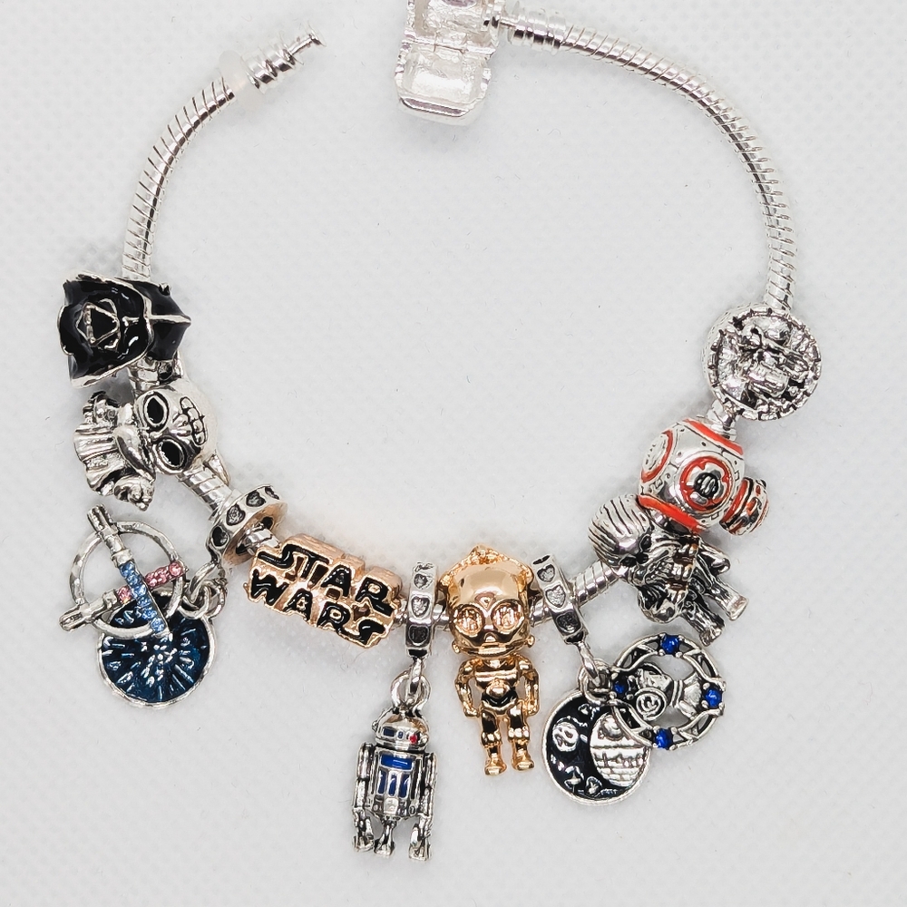 Star Wars "Galactic Legacy" Multi-Charm Pandora-Style Bracelet